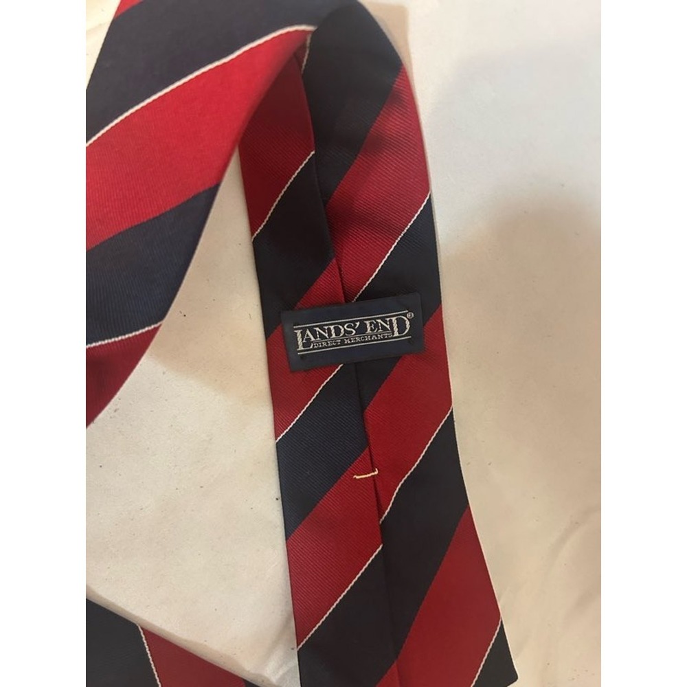 Lands' End Silk Repp Stripe Tie